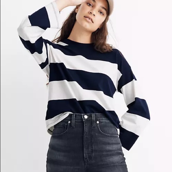 Madewell Tops - MADEWELL easy crop long sleeve tee